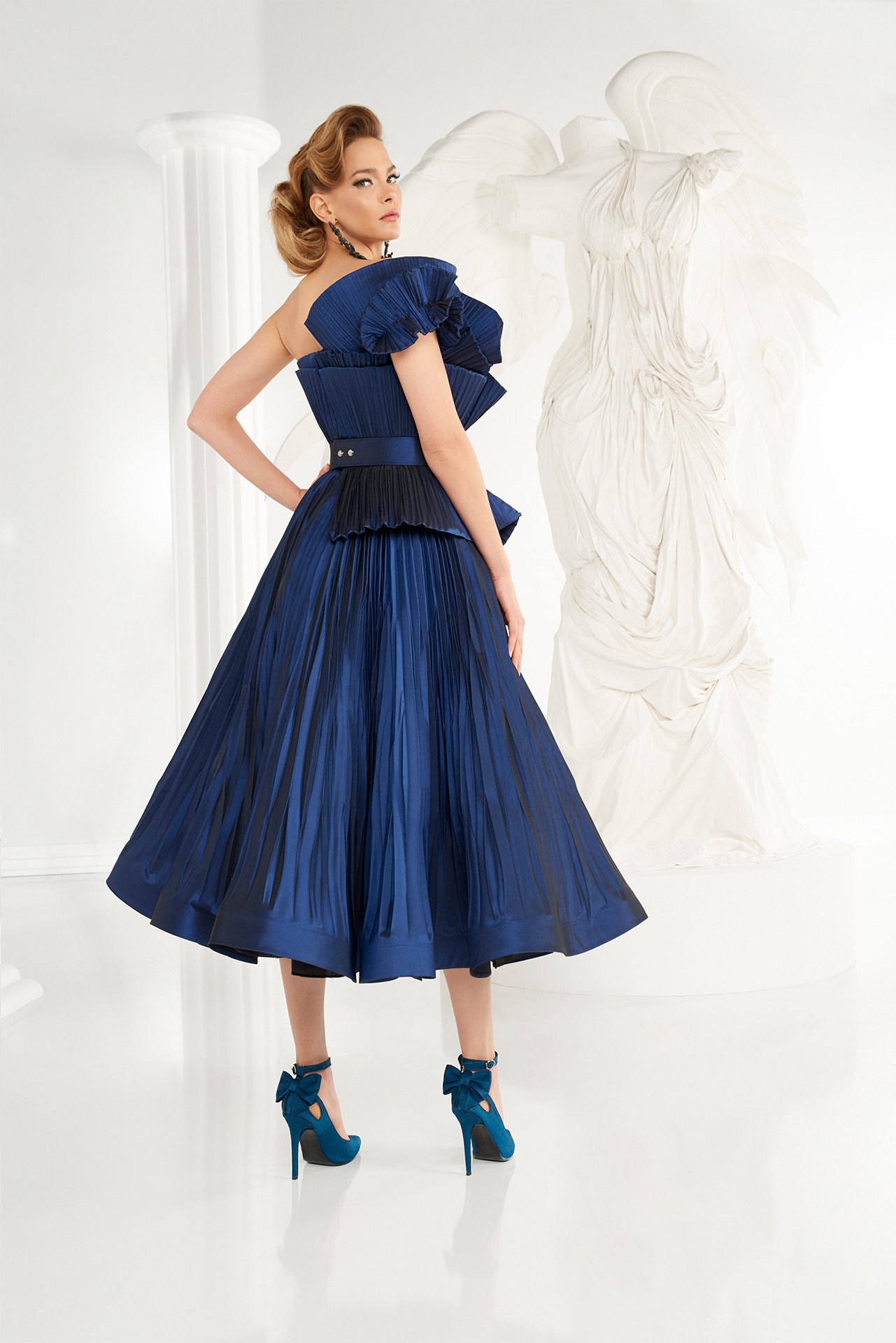 elegant evening formal dresses one shoulder prom dresses girls pageant formal tea length party gowns