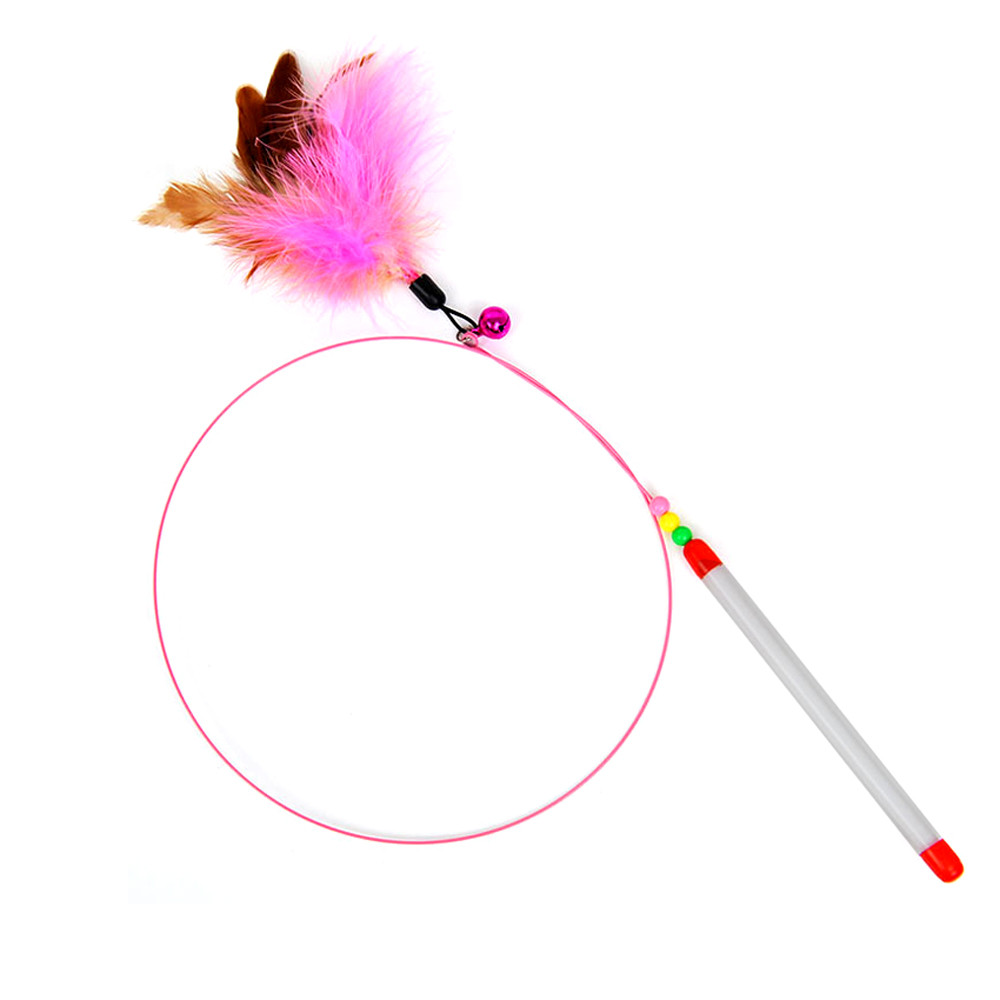 2019 New Style Kitten Teaser Interactive Toy Rod with Bell and Featherpet toys dogs Cat accessoires