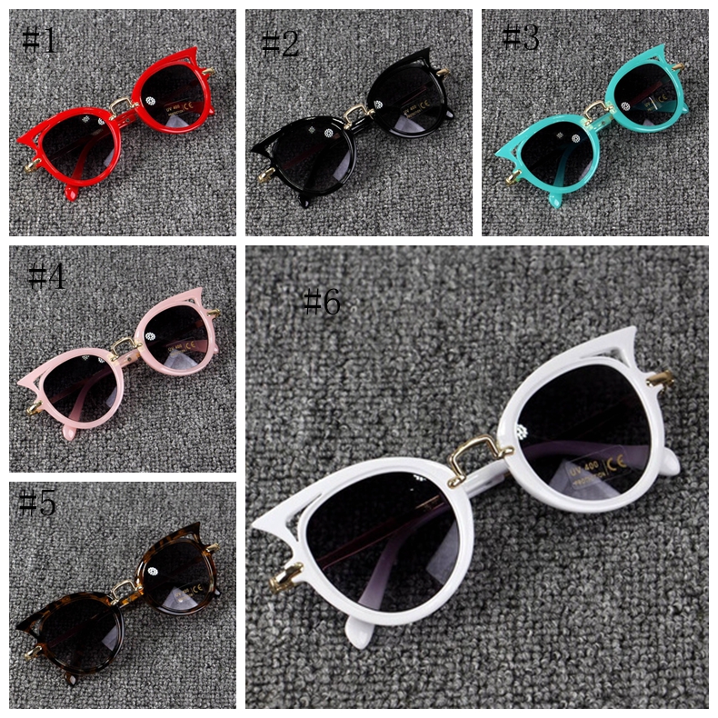 Sunglasses Cat Eye Sun Glasses UV Protection Girls Eyeglasses Children Beach Eyewear Summer Kids Accessories 6 Colors Wholesale DHW2973 Z260305