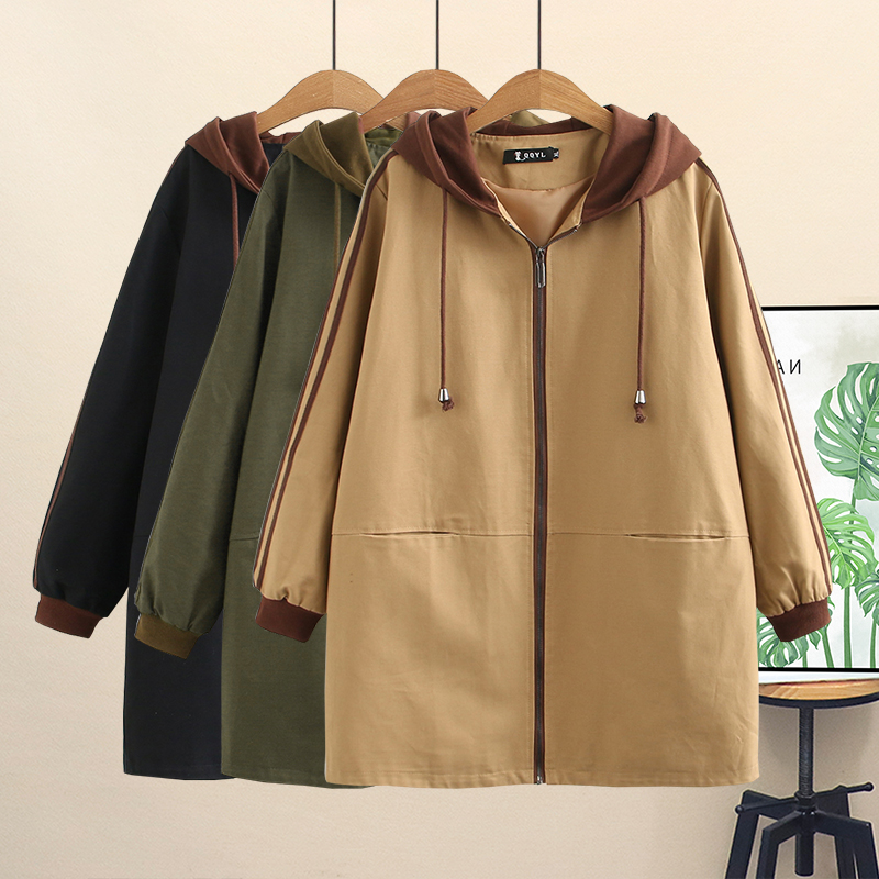 Female Windbreaker Loose Hooded Coat Medium long Overcoat 2020 Spring Autumn New Fashion Plus size Women Casual Trench Coat 4XL, Black
Female Windbreaker Loose Hooded Coat Medium long Overcoat 2020 Spring Autumn New Fashion Plus size Women Casual Trench Coat 4XL, Black
