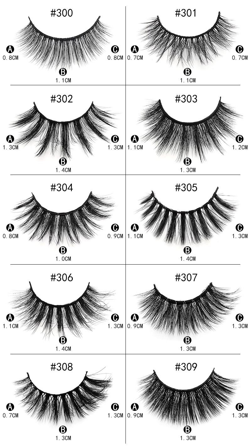 1 Pair 3D False Eyelashes Dramatic Makeup Lashes Natural Long Volume lashes Cilios Mink Eyelashes Fluffy make up eyelashes