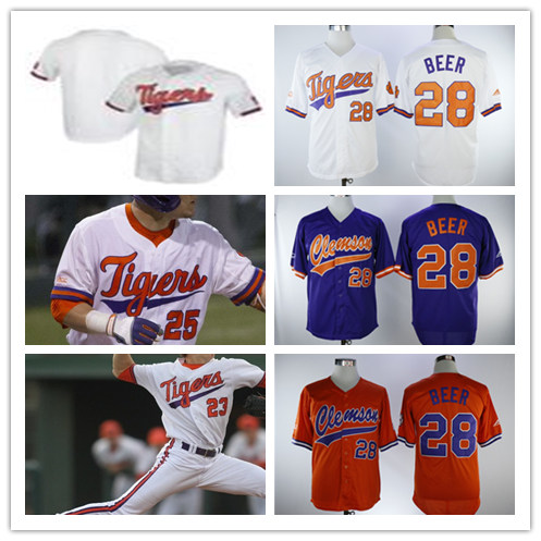 Men's Women Kid's Clemson Tigers Baseball Sam Hall Grayson Byrd Kyle Wilkie Logan Davidson Crawford Meredith Greene Carson Spiers Jersey, White
Men's Women Kid's Clemson Tigers Baseball Sam Hall Grayson Byrd Kyle Wilkie Logan Davidson Crawford Meredith Greene Carson Spiers Jersey, White