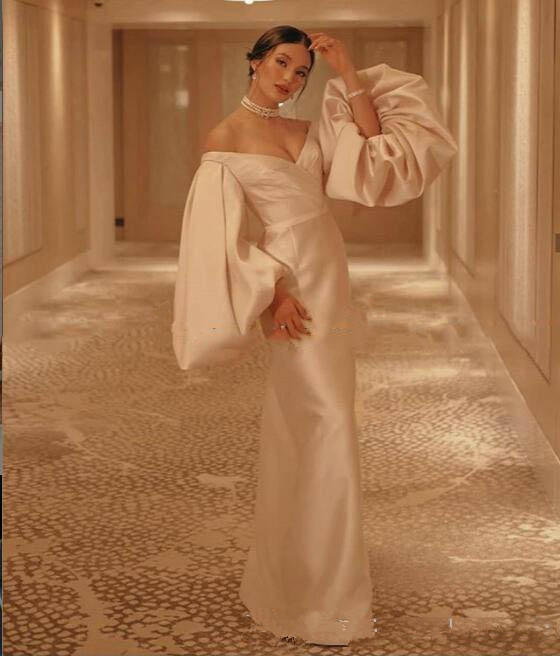 Elegant Long Prom Dresses Mermaid Long Poet Sleeves Floor Length Off Shoulder 2020 Charming Evening Pageant Dress, Black
Elegant Long Prom Dresses Mermaid Long Poet Sleeves Floor Length Off Shoulder 2020 Charming Evening Pageant Dress, Black