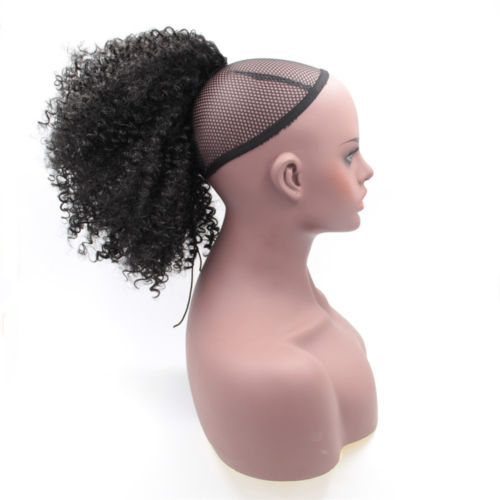 Curly Bun Hair Piece Scrunchie Ponytail Hair Extensions Human Afro Kinky Curly Ponytail For Women Afro Puff Drawstring Ponytail Extension