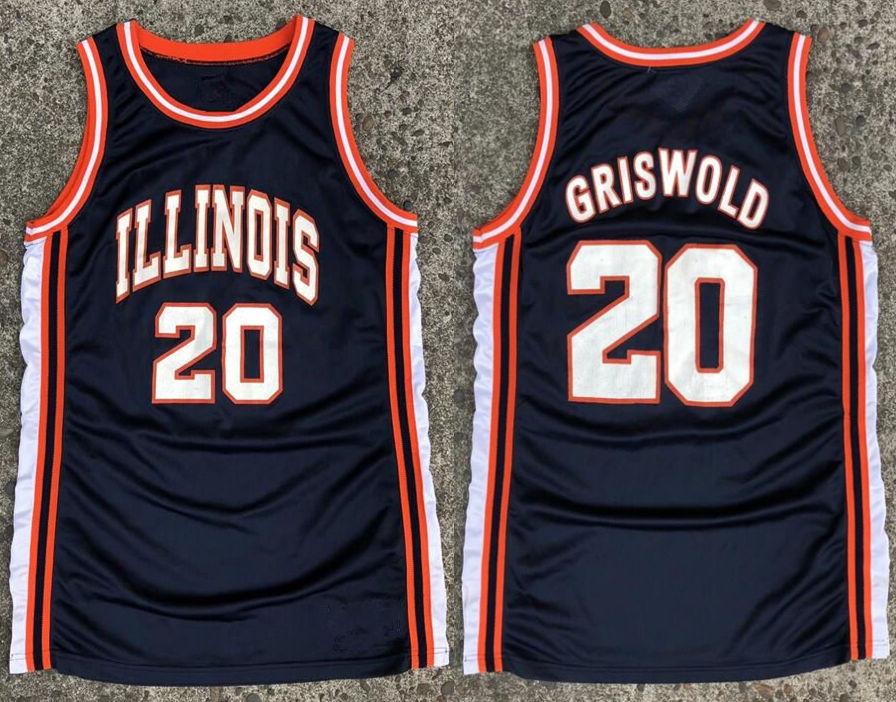 1992/93 Illinois Fighting Illini Matt Griswold #20 Navy Blue Retro Basketball Jersey Men's Stitched Custom Number Name Jerseys, As show
1992/93 Illinois Fighting Illini Matt Griswold #20 Navy Blue Retro Basketball Jersey Men's Stitched Custom Number Name Jerseys, As show