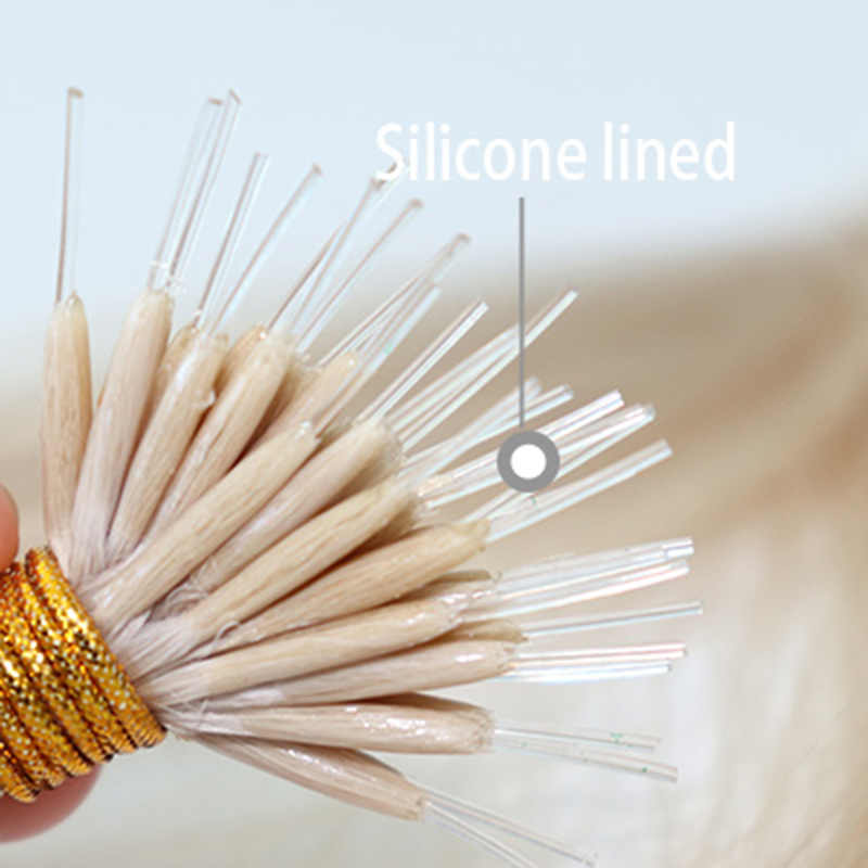 CE certificated Wholesale Hair Custom Colors Plastic I Tip Hair Extensions raw cuticle aligned flex nano type