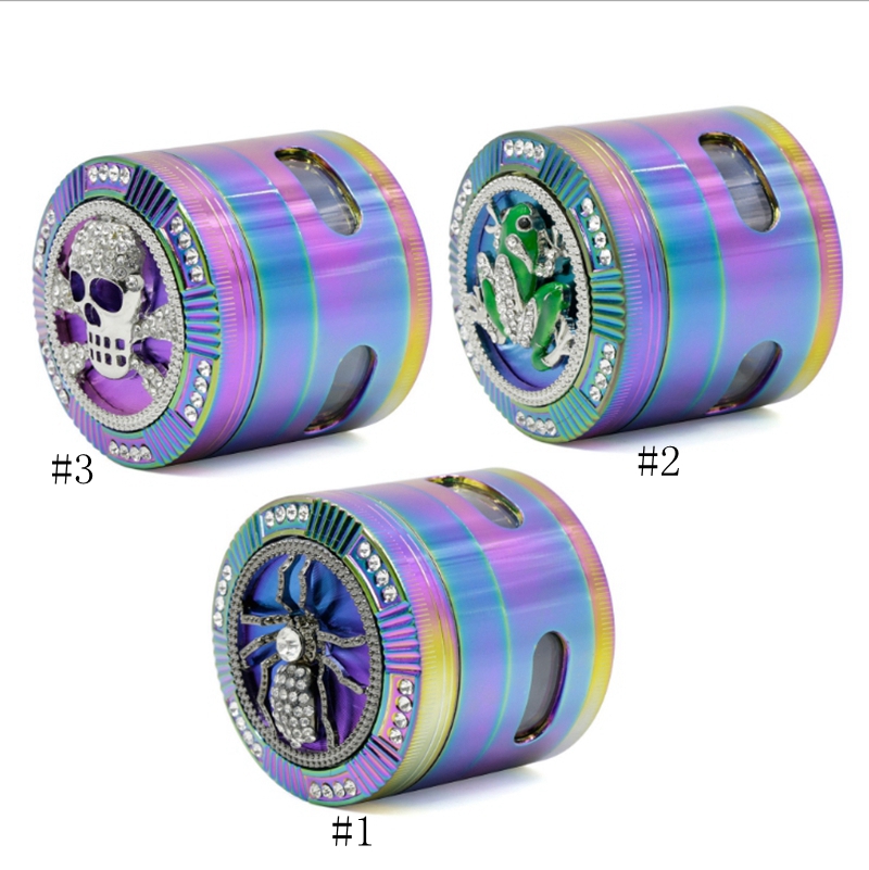 Herb Grinder Zinc Alloy Smoking Grinders Diamante Herb Grinders 4 Layers Hand Muller Crusher Spider Skull Frog Optional 52MM CYL-YW1093
Herb Grinder Zinc Alloy Smoking Grinders Diamante Herb Grinders 4 Layers Hand Muller Crusher Spider Skull Frog Optional 52MM CYL-YW1093
