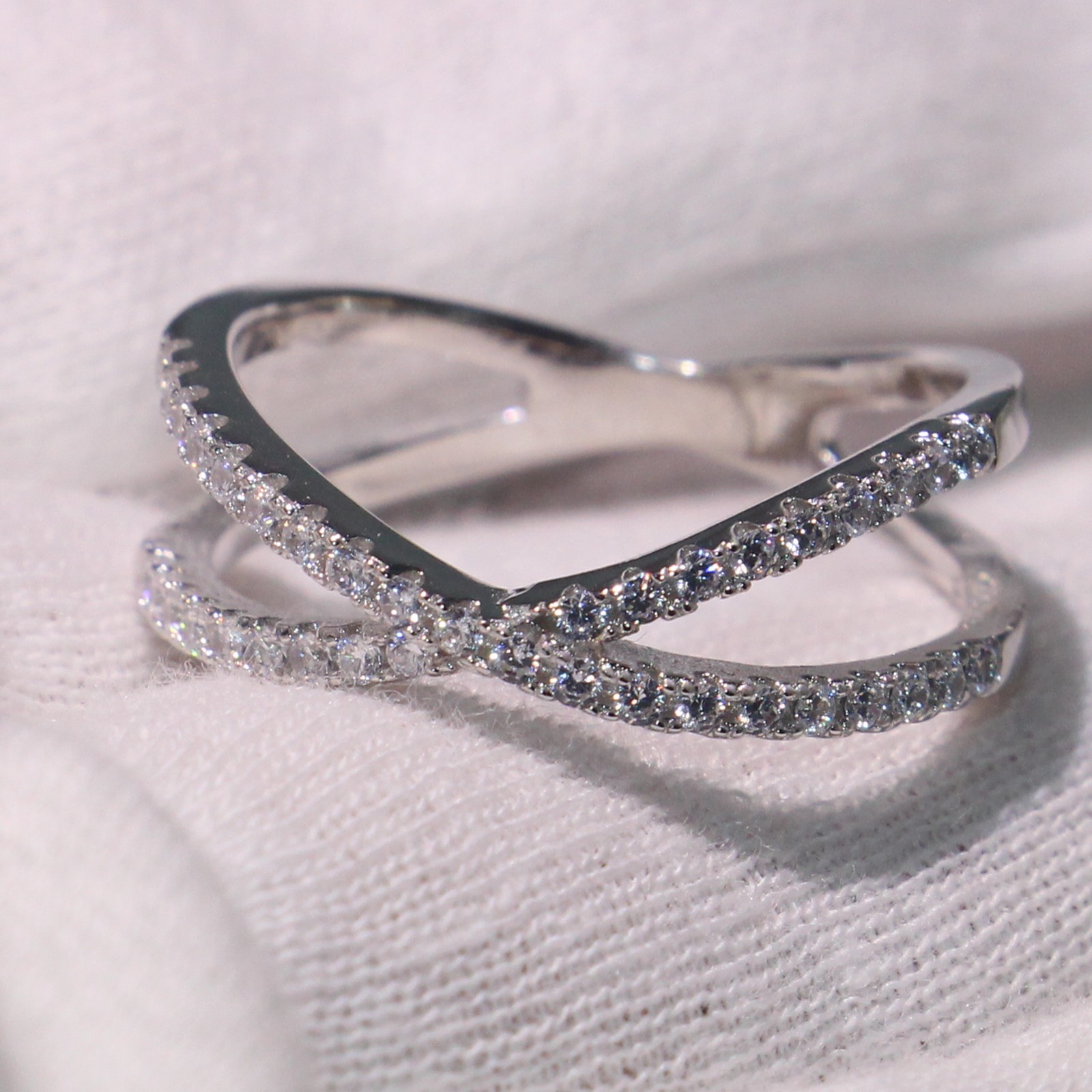 Sterg 5A Cubic Zirconia Eternity Ring Set: Handmade Fashion Jewelry, Real Sier Wedding Engagement Band