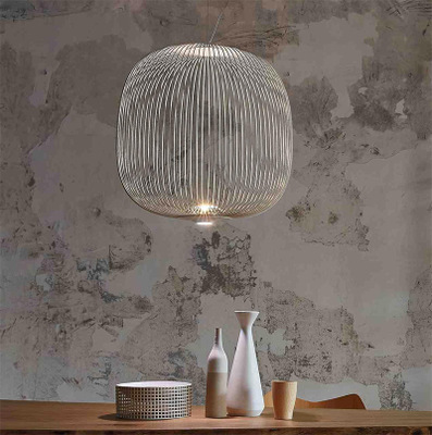 Foscarini Spokes 1/2 Pendant Lights Modern Led Hanging Lamp Loft Industrial Bird Cage Suspension Fixtures Dining Room Home Decor