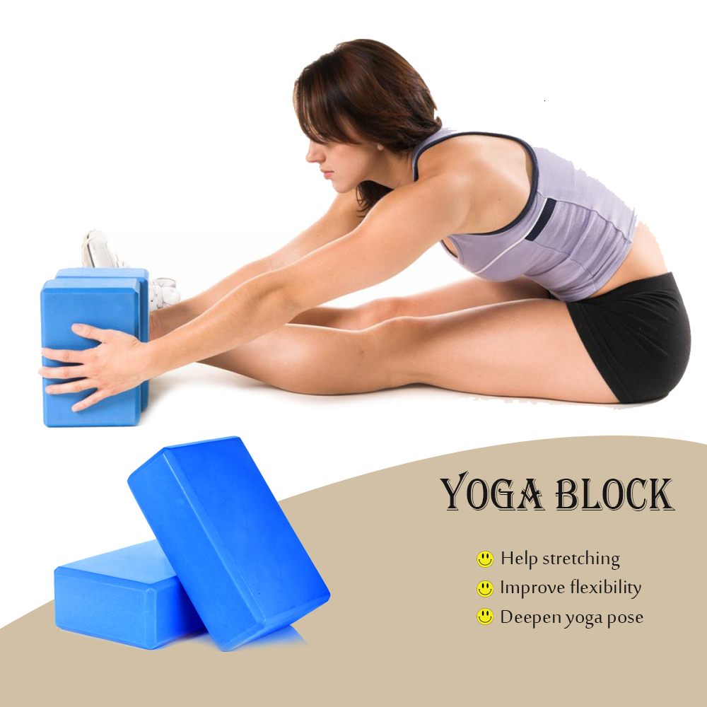 Yoga Block and Strap Set Pilates Blocks Sets High Density EVA Yoga Block Brick with Yogi Strap Belt Stretch 3PC Yoga Block Set T191029
