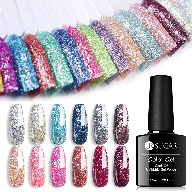 UR SUGAR 7.5ml Platinum UV Gel Nail Polish Holographic Colorful Glitter Sequins Gel Varnish Soak Off UV LED Color Polish DIY, 87
UR SUGAR 7.5ml Platinum UV Gel Nail Polish Holographic Colorful Glitter Sequins Gel Varnish Soak Off UV LED Color Polish DIY, 87