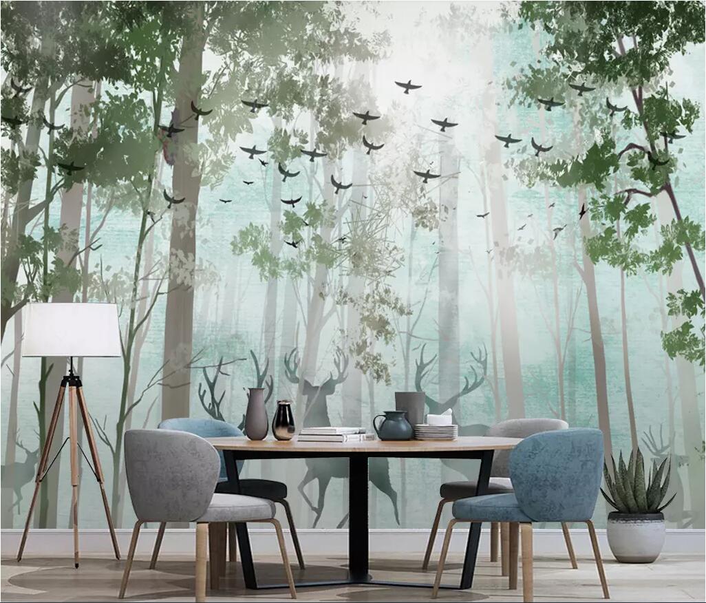3d wallpaper custom photo murals Modern minimalist fresh forest elk Nordic TV sofa background wall canvas wall art trees red black, Picture shows
3d wallpaper custom photo murals Modern minimalist fresh forest elk Nordic TV sofa background wall canvas wall art trees red black, Picture shows