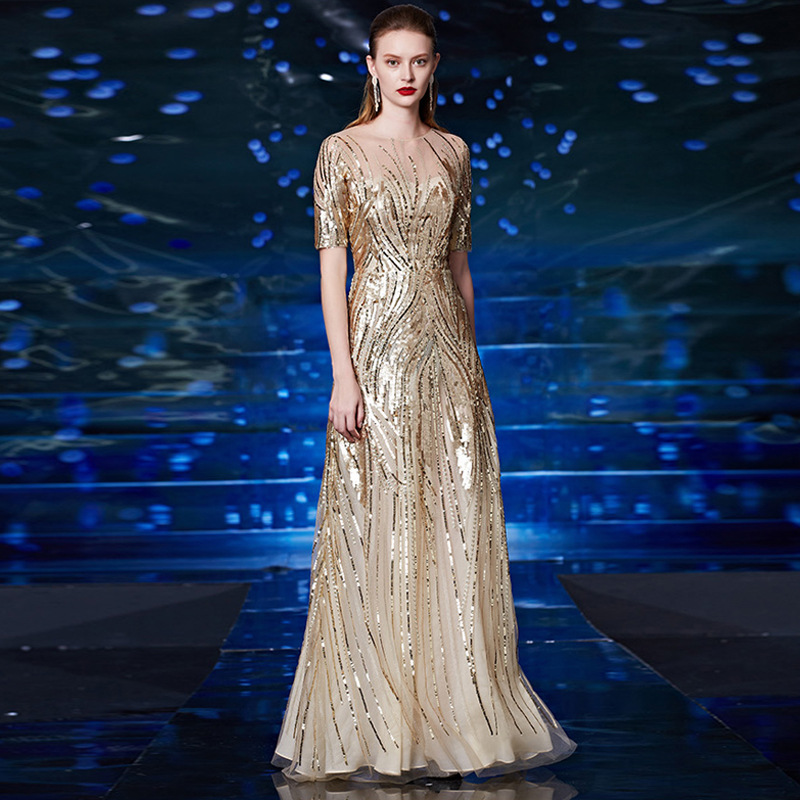 Tulle with Sequined Embroidery Mother of the Bride Dresses 2020 Short Sleeves Mothers Dress Floor Length Evening Gowns
Tulle with Sequined Embroidery Mother of the Bride Dresses 2020 Short Sleeves Mothers Dress Floor Length Evening Gowns