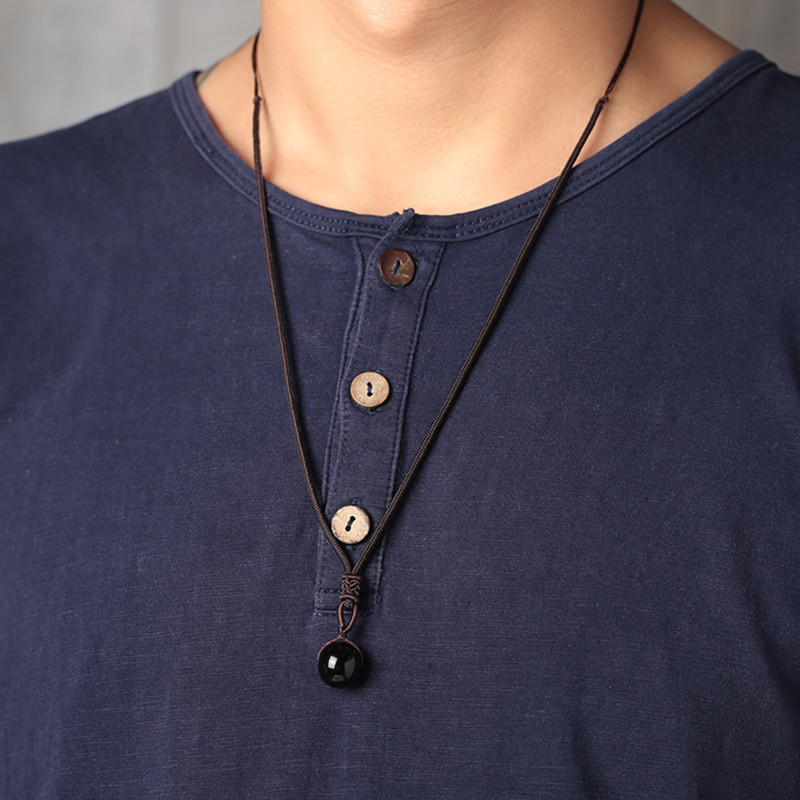 Fashion-ainbow Eye Beads Ball Natural Stone Pendant Transfer Lucky Love Crysta Amulet Pendant Necklace Jewelry