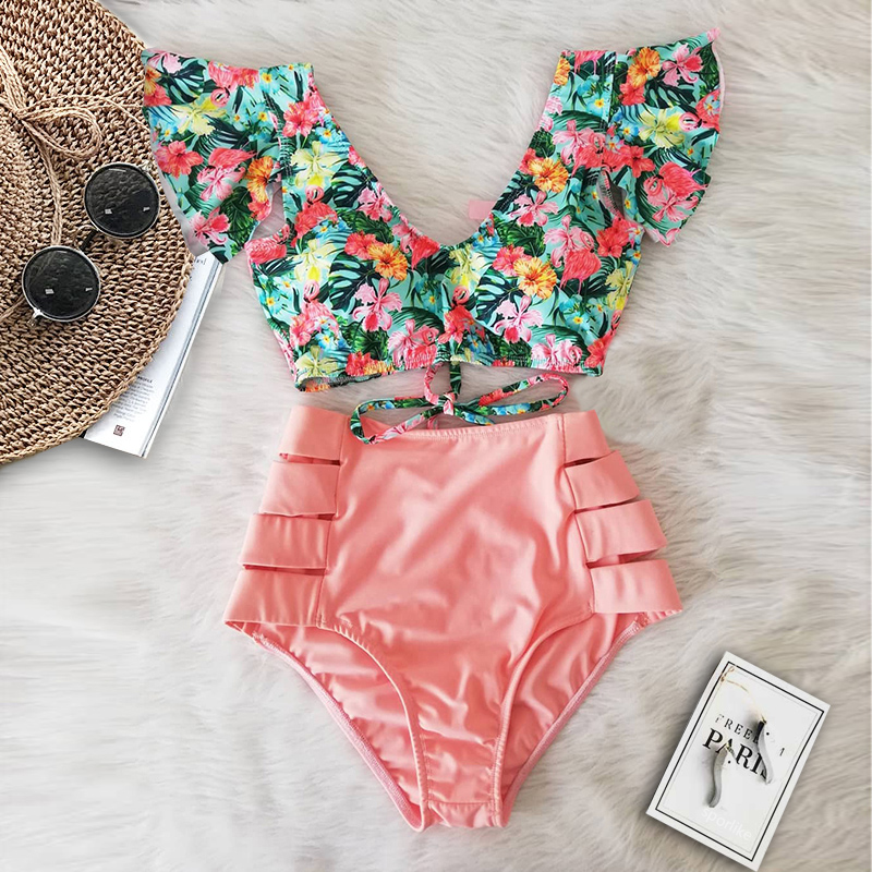 Sexy Bikinis 2020 New Double Shoulder Ruffle Bikini Set High Waist Swimwear Women Swimsuit V-Neck Bathing Suit Beach Wear Swim, Na19508b1
Sexy Bikinis 2020 New Double Shoulder Ruffle Bikini Set High Waist Swimwear Women Swimsuit V-Neck Bathing Suit Beach Wear Swim, Na19508b1