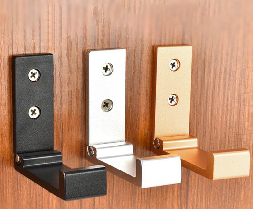 Space Aluminum Clothes Coat Hook Single Hook Foldable Wall Mounted Wall Door Towel Hanger for Bathroom, Kitchen, Bedroom