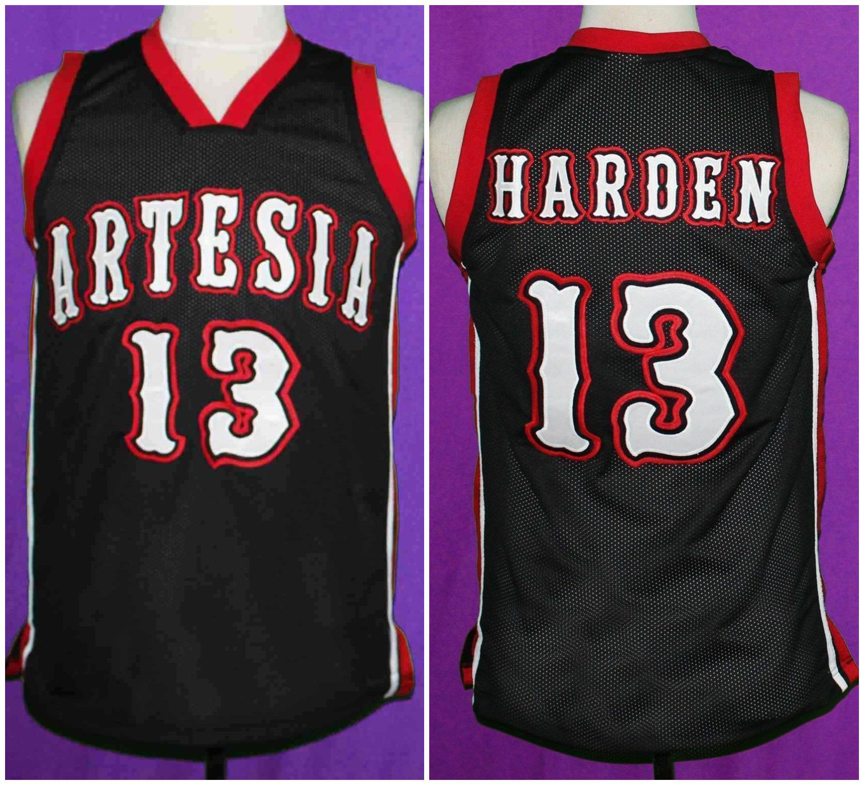 James Harden 13 Artesia Retro High School Basketball Jersey Mens Cucite Numero …