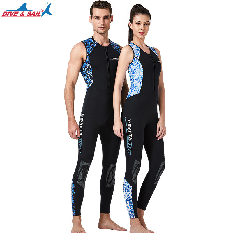 DIVE&SAIL new suit; male and female 3 mm sleeveless conjoined diving suit warm snorkeling surfing jellyfish swimsuit
DIVE&SAIL new suit; male and female 3 mm sleeveless conjoined diving suit warm snorkeling surfing jellyfish swimsuit