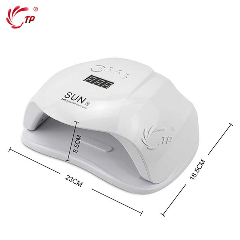 TP 54W Nail Dryer UV LED Lamp LCD Display 36 LEDs DryingNail Lamp for Curing Gel Polish Auto Sensing Nail Manicure Tool, White
TP 54W Nail Dryer UV LED Lamp LCD Display 36 LEDs DryingNail Lamp for Curing Gel Polish Auto Sensing Nail Manicure Tool, White