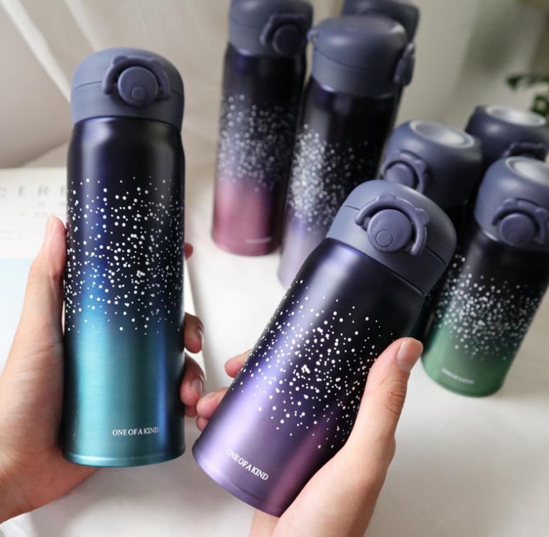 Starry Sky 304 Stainless Steel Vacuum Cup Thermos Water Bottle Flasks Insulated Cup Travel Bottle gift Drinkware 500ml 350ml