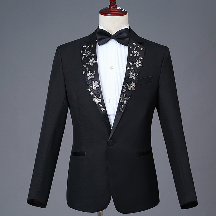 New One Button Black Wedding Tuxedos Handsome Notched Lapel 2 Pieces Men Suits Best Groom Wear Blazer
