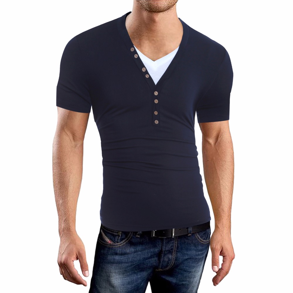 Short Sleeve Fake Two T Shirt V-Neck Slim Men T-Shirt Camisetas Fashion Hombre Tee Shirt Homme T Shirts XXL 011, White;black
Short Sleeve Fake Two T Shirt V-Neck Slim Men T-Shirt Camisetas Fashion Hombre Tee Shirt Homme T Shirts XXL 011, White;black