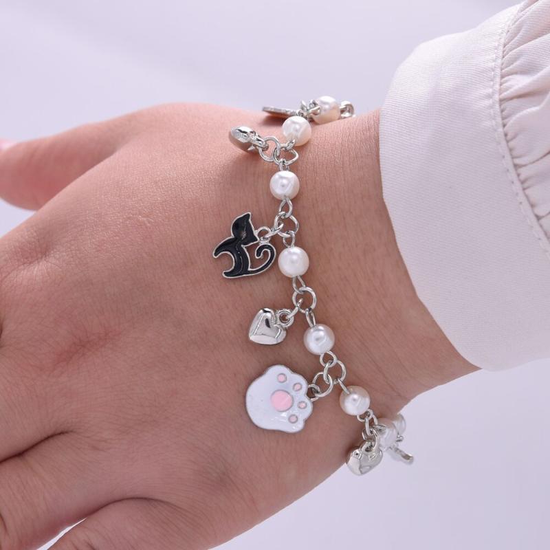 Cute Cat Pearl Cat Claw Pendant Bracelet Wholesale Black and White Pink Love Cartoon Children Bracelet Sweet Romantic Jewelry
Cute Cat Pearl Cat Claw Pendant Bracelet Wholesale Black and White Pink Love Cartoon Children Bracelet Sweet Romantic Jewelry