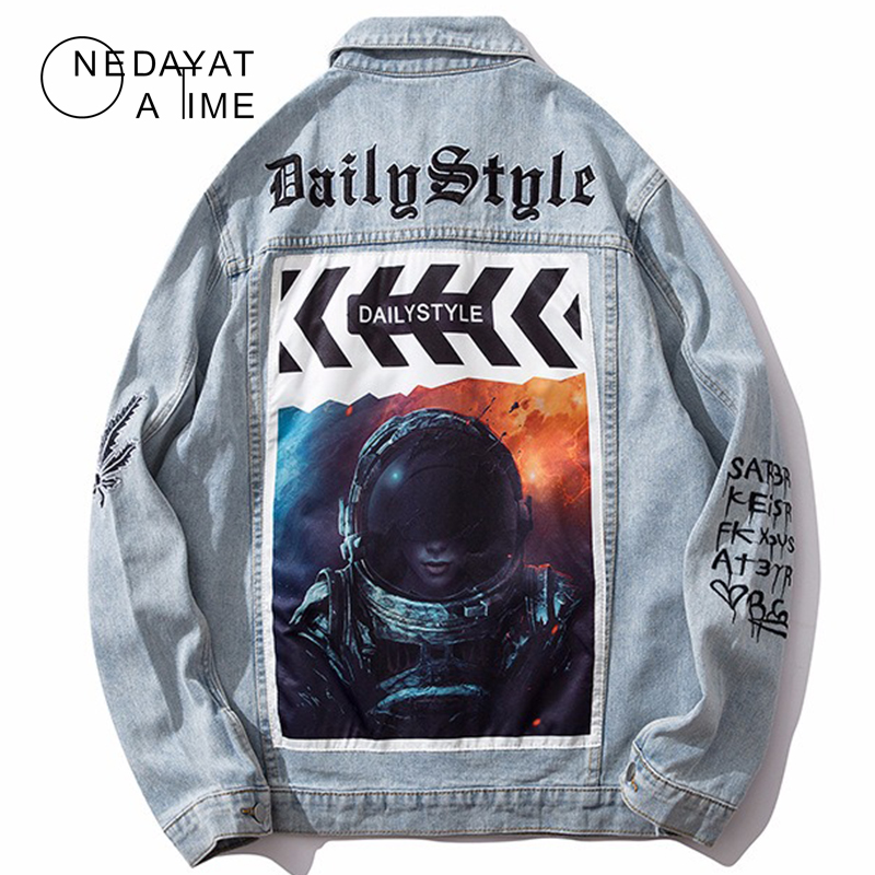 Mens Original Space Character print Denim Jacket 2020 Hip Hop Casual Patchwork Ripped Distressed Punk Rock Jeans Coats Outwear, Light blue
Mens Original Space Character print Denim Jacket 2020 Hip Hop Casual Patchwork Ripped Distressed Punk Rock Jeans Coats Outwear, Light blue