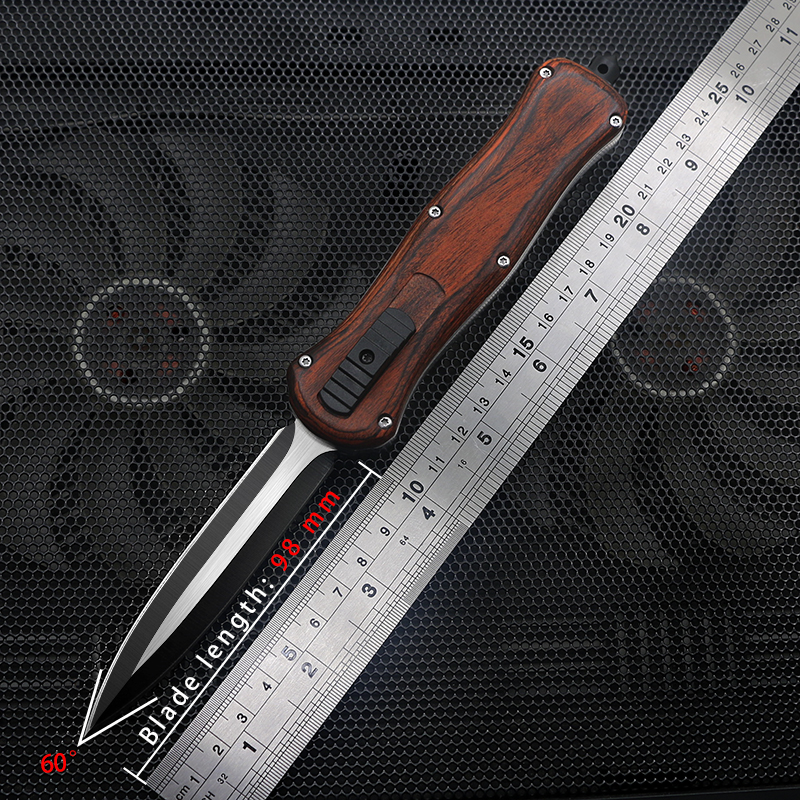 3 portable pocket automatic knife color wood handle double action quick knives 440 blade outdoor camping EDC multi-function tool Kitchen dinner cutter
3 portable pocket automatic knife color wood handle double action quick knives 440 blade outdoor camping EDC multi-function tool Kitchen dinner cutter