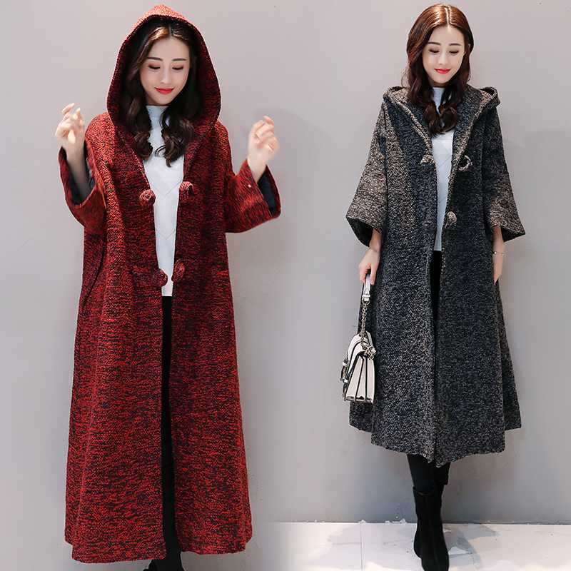 Women' Trench Coats Middle Age Clothing Ladies Coat Winter Plus Size Women Loose Hooded Thicken Long Cardigan Woolen, Khaki
Women' Trench Coats Middle Age Clothing Ladies Coat Winter Plus Size Women Loose Hooded Thicken Long Cardigan Woolen, Khaki