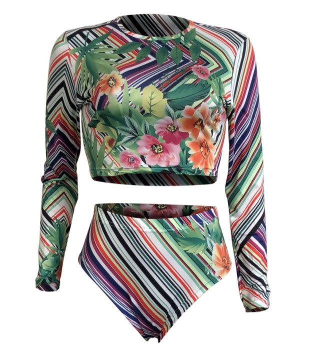 2018 New Tropical style Sexy fashion print long sleeve bathing suit beach wear Prevent bask in a bathing suit
2018 New Tropical style Sexy fashion print long sleeve bathing suit beach wear Prevent bask in a bathing suit