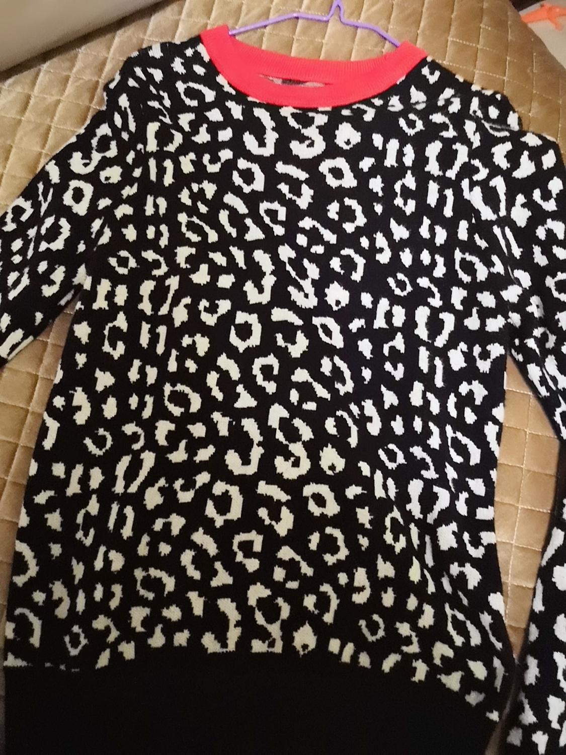 MUMUZI crewneck sweater women pullover leopard knitted sweaters 2019 winter fashion long sleeve casual hit color jumpers LY191213