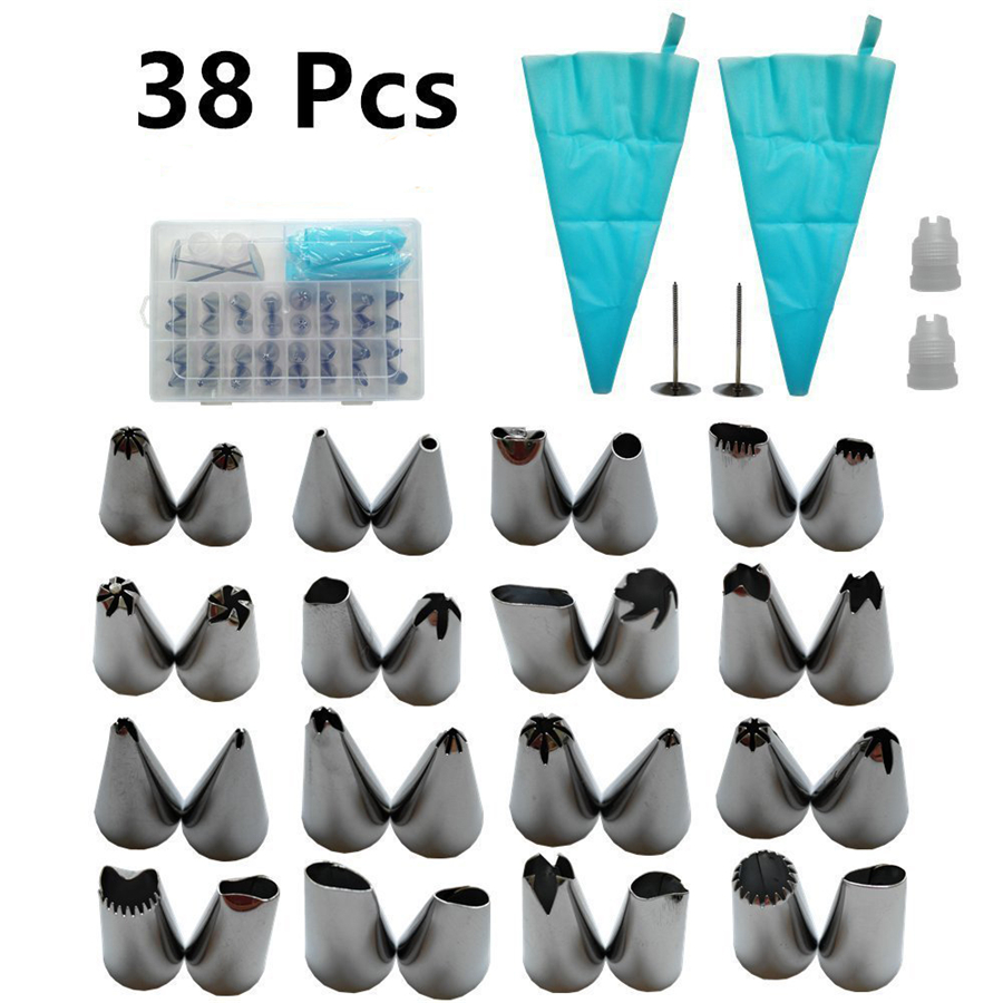 Cake Decorating Supplies Icing Nozzles with Stainless Icing Tips,Pastry Bags,Couplers,Flower Nails Bakery And Pastry Tools JK2006
Cake Decorating Supplies Icing Nozzles with Stainless Icing Tips,Pastry Bags,Couplers,Flower Nails Bakery And Pastry Tools JK2006