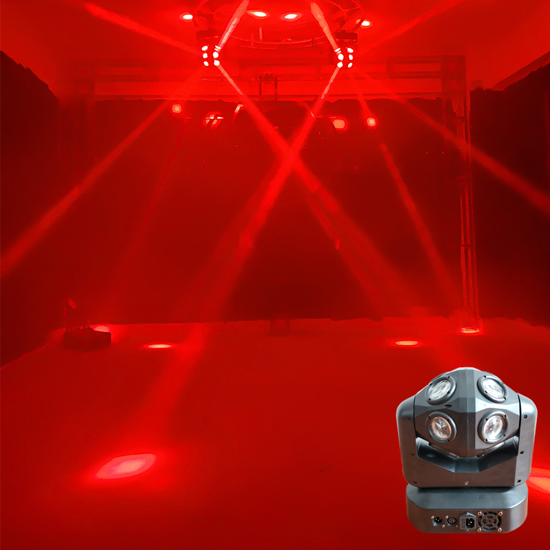 Party Lights Portable Laser Stage Lighting Moving Head Beam DJ RGBW Lamp Strobe Sound Activated for Parties Room Show Birthday