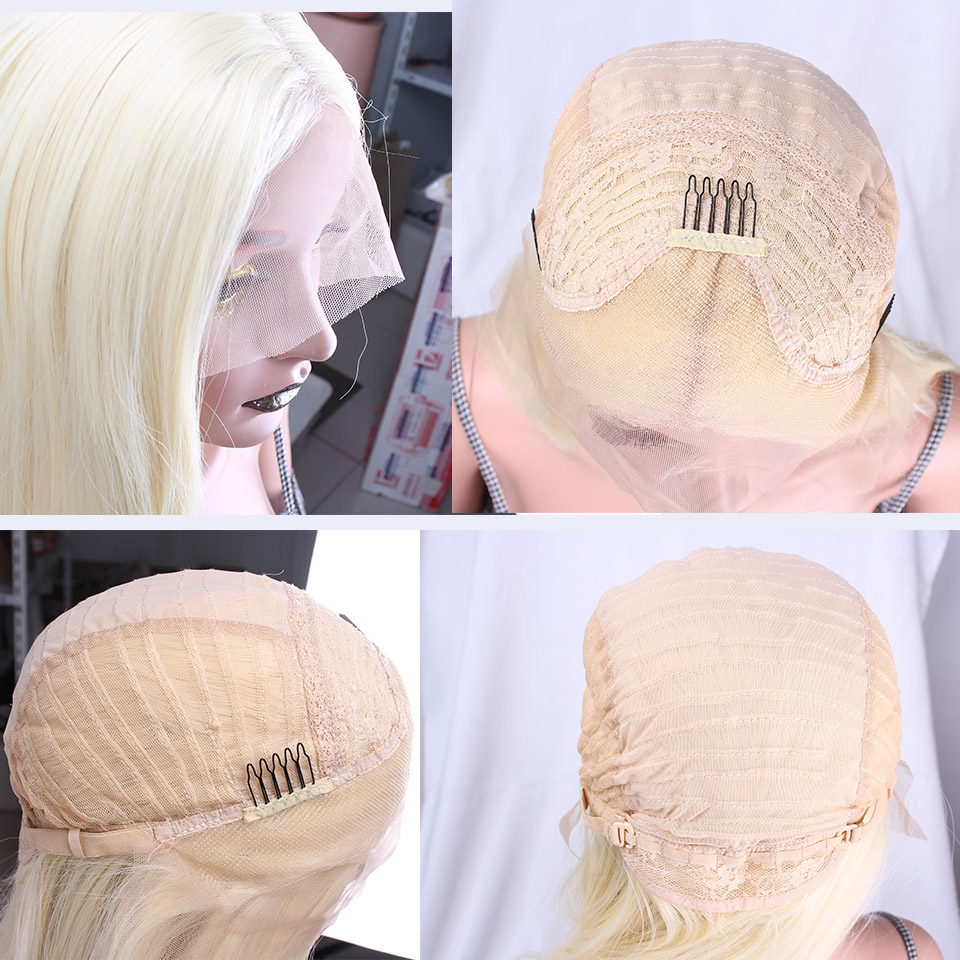 Long Synthetic lace front Wigs Ombre Brown High Density Heat Resistant Wavy 360 lace full Wig For Black/White Women Cosplay/Party