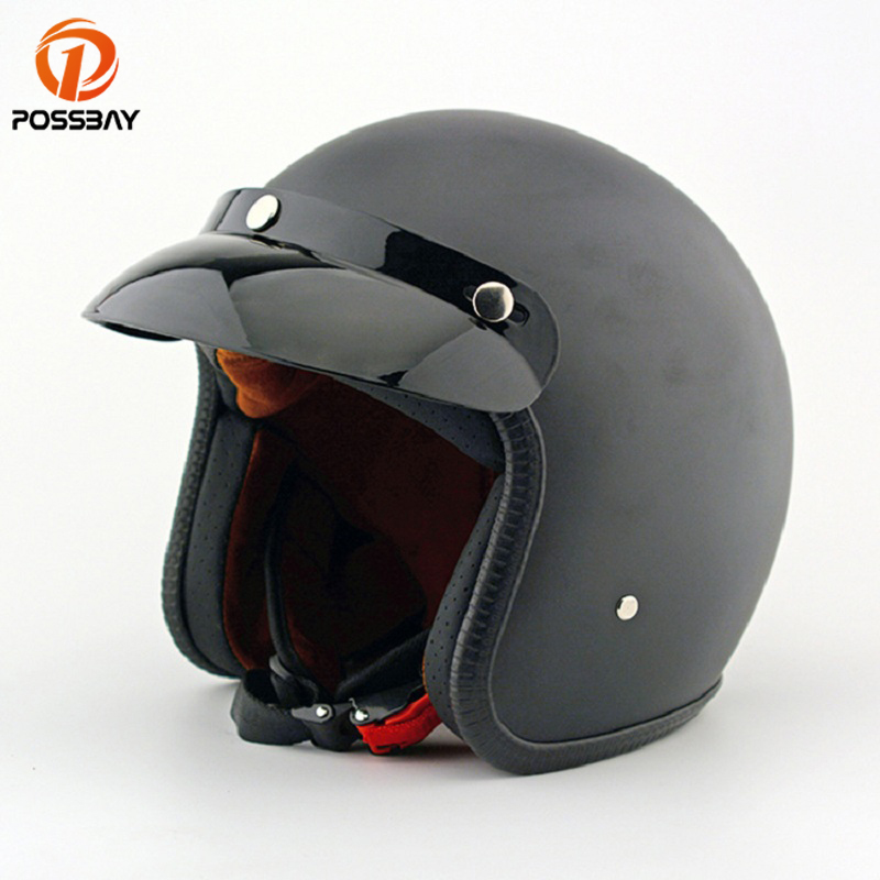 POSSBAY Vintage Open Face Motorcycle Helmet Casco Moto Capacete Motocicleta Retro Black Motorbike Motocross Helmet for, As pic
POSSBAY Vintage Open Face Motorcycle Helmet Casco Moto Capacete Motocicleta Retro Black Motorbike Motocross Helmet for, As pic