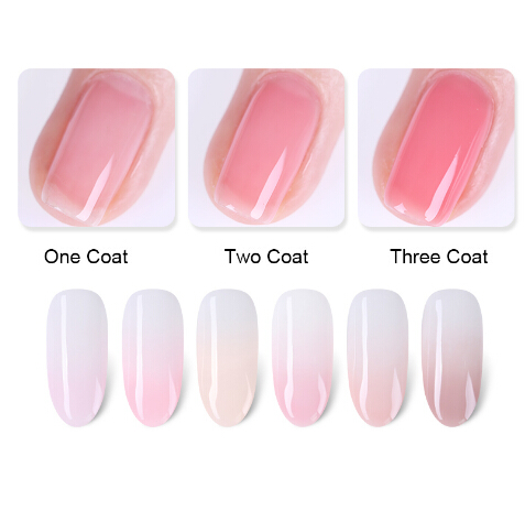Pink Jelly Nail Gel 6ml Semi-transparent Nude Purple Varnish Polish Soak Off Nail Art UV Gel Lacquer