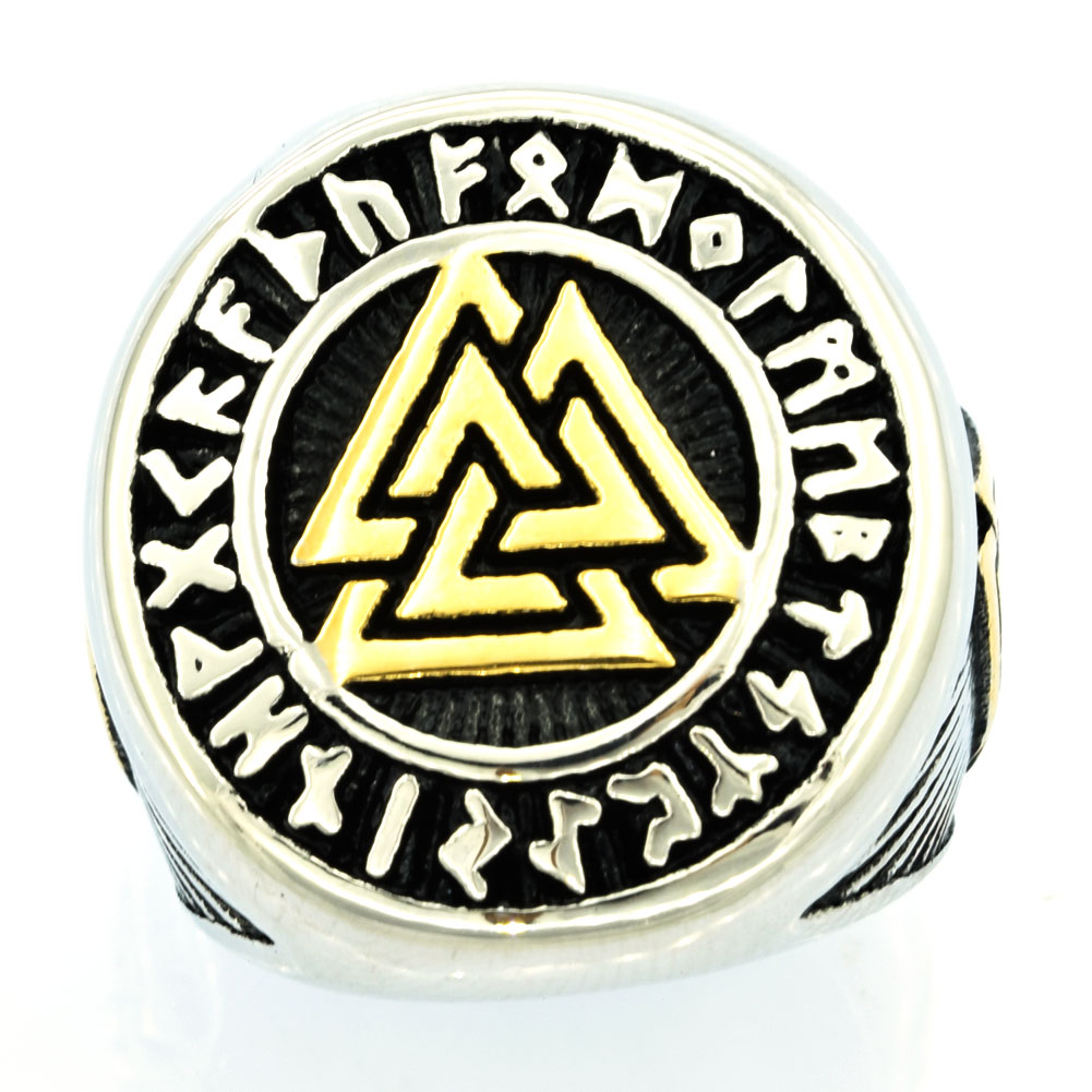 FANSSTEEL STAINLESS STEEL punk vintage mens womens JEWELRY volknot knot of slain Celtic Geometrical Triangle Tribal Letters Ring FSR20W82
FANSSTEEL STAINLESS STEEL punk vintage mens womens JEWELRY volknot knot of slain Celtic Geometrical Triangle Tribal Letters Ring FSR20W82