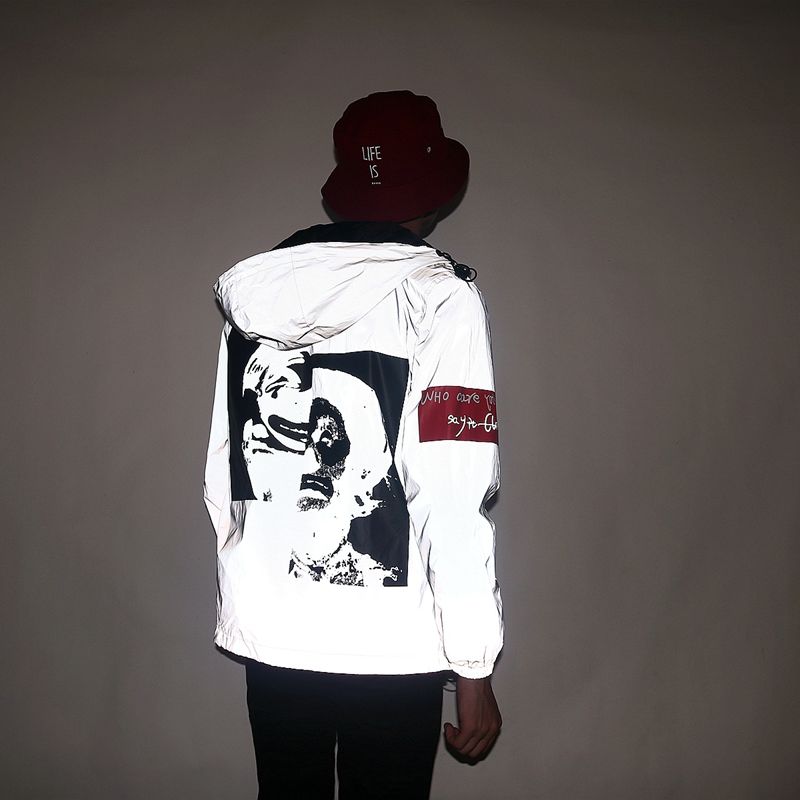 New full reflective jacket men / women harajuku windbreaker jackets hooded hip-hop streetwear night shiny zipper coats jacke, A2
New full reflective jacket men / women harajuku windbreaker jackets hooded hip-hop streetwear night shiny zipper coats jacke, A2