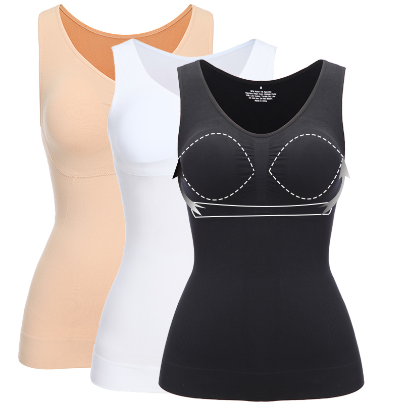 Womens Tank Tops Camisole with Built in Padded Bra Vest Cami Shelf Bra Casual Wide Strap Tank Top with Built in Removable, Beige
Womens Tank Tops Camisole with Built in Padded Bra Vest Cami Shelf Bra Casual Wide Strap Tank Top with Built in Removable, Beige