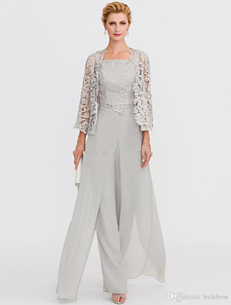 2019 New Elegant Pant Suits Straps Long Chiffon Lace Mother of the Bride Dress Split Front Jumpsuit Formal Guest Evening Wear Gowns, Sage
2019 New Elegant Pant Suits Straps Long Chiffon Lace Mother of the Bride Dress Split Front Jumpsuit Formal Guest Evening Wear Gowns, Sage