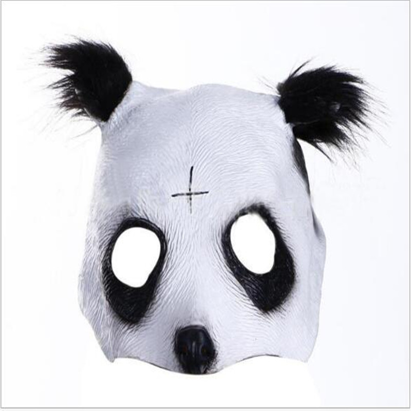 Halloween Party Cosplay panda face head mask Cro Panda Mask Newly Style Party Fancy Dress Novelty Latex cool mask2958507