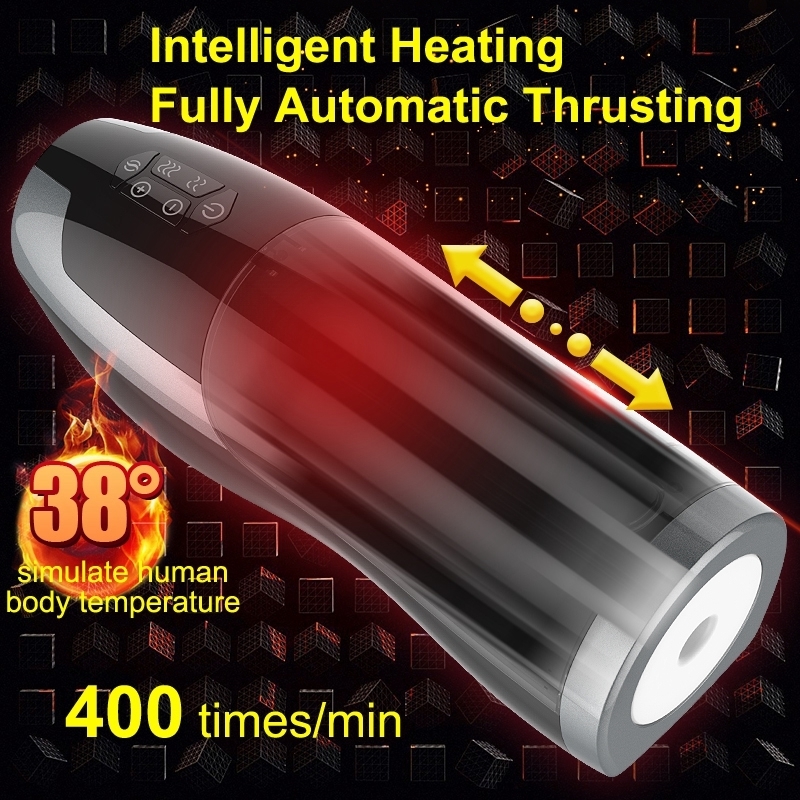 Electric Piston Male Masturbator Voice Interaction Heating Automatic 6 Telescopic Modes Masturbation Cup Sex Toys for Adults Men Y191011