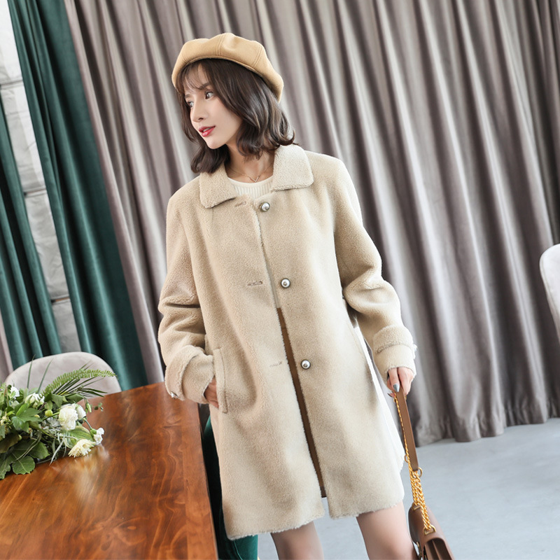 Sheep Shearing Real Fur Coat Women Autumn Winter Clothes Real Wool Fur Jacket korean Manteau Femme Hiver 2020 1810 KJ4141, Beige
Sheep Shearing Real Fur Coat Women Autumn Winter Clothes Real Wool Fur Jacket korean Manteau Femme Hiver 2020 1810 KJ4141, Beige