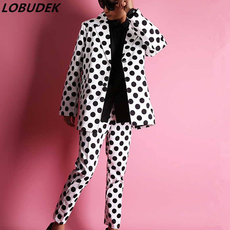 2 Piece Suits Men Singer Dancer Stage Costume Korean Black White Dots Blazer Pants Suit Nightclub Concert Performance Clothes, Black yellow
2 Piece Suits Men Singer Dancer Stage Costume Korean Black White Dots Blazer Pants Suit Nightclub Concert Performance Clothes, Black yellow