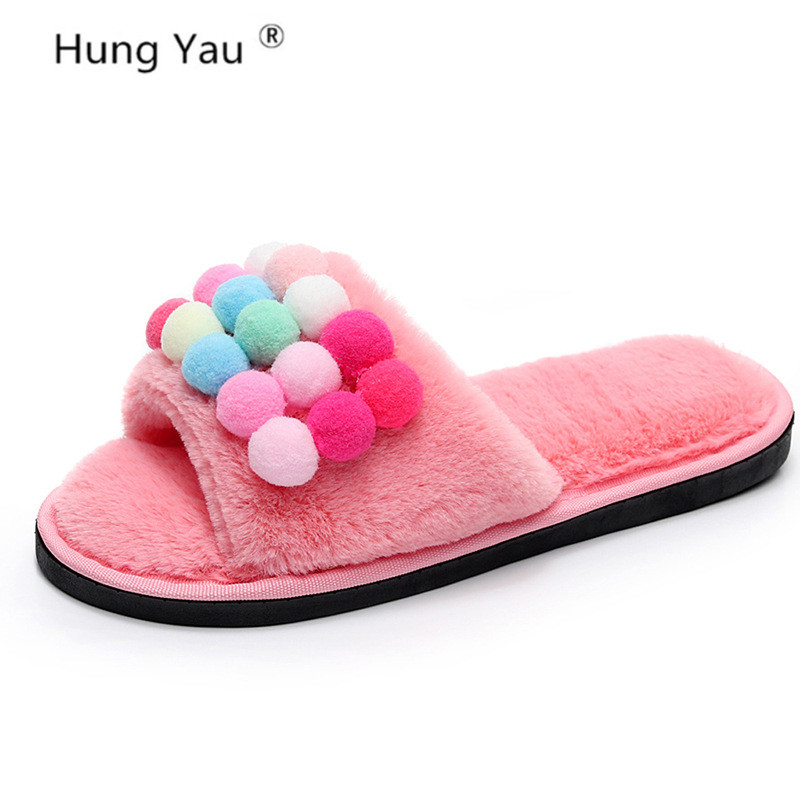 Women Slippers Winter Warm Casual Slides Ladies Comfortable Slippers Women Fur Floor Shoes Hairball Home Flip Flops Size 36-41, Black
Women Slippers Winter Warm Casual Slides Ladies Comfortable Slippers Women Fur Floor Shoes Hairball Home Flip Flops Size 36-41, Black