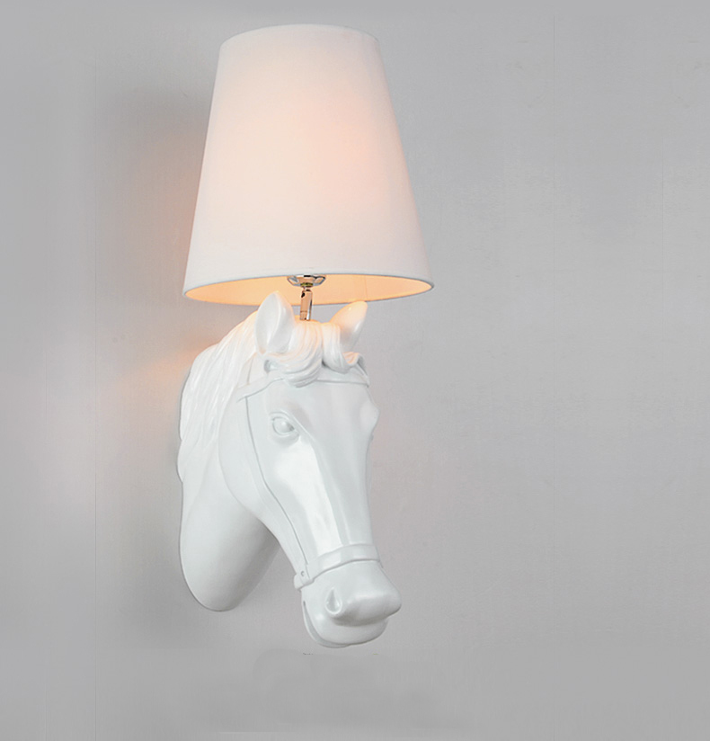 Hot LED Wall Lamps Horse Head Lights Lamp Light Indoor Lighting For KTV Hotel Bedroom Creativity