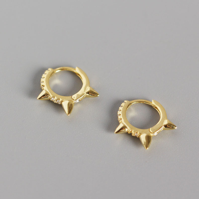 Authentic 925 Sterling Silver Small Zircon Circle Earrings For Women Punk Rivet Hoop Earring oorbellen brincos
Authentic 925 Sterling Silver Small Zircon Circle Earrings For Women Punk Rivet Hoop Earring oorbellen brincos