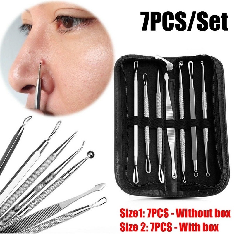 7Pcs Blackhead Acne Comedone Pimple Blemish Extractor Remover Tool Kit Blackhead Beauty Tools
7Pcs Blackhead Acne Comedone Pimple Blemish Extractor Remover Tool Kit Blackhead Beauty Tools