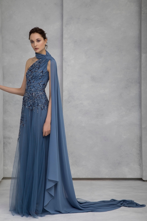 tony ward evening dresses halter a line tulle sequined fairy prom dress designer sweep train custom made robes de soire